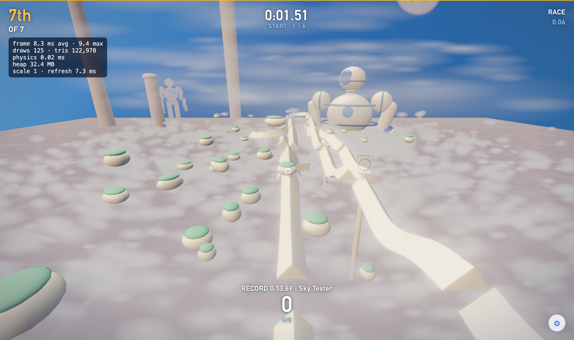 v3: cloud islands, and the F3 overlay that proved it ran at 120 fps.