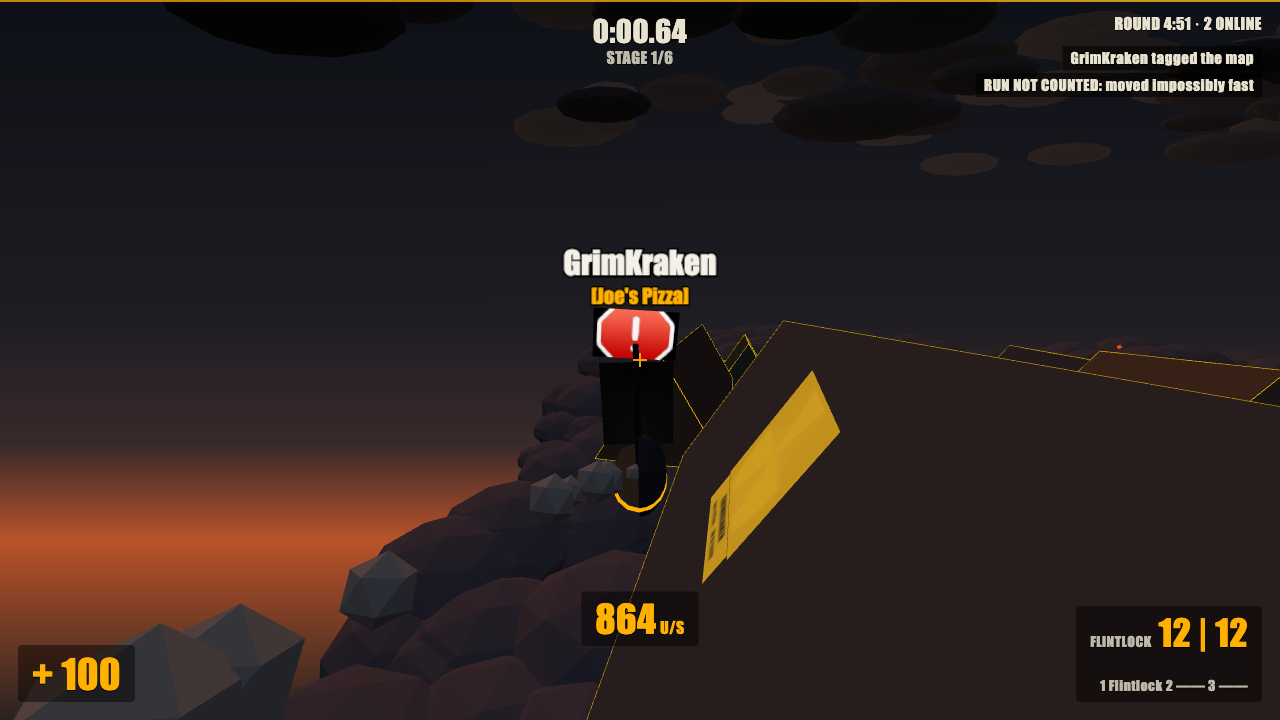 v1.1: make it grittier. Sunset, black ramps, flags with sponsor names, flintlocks.