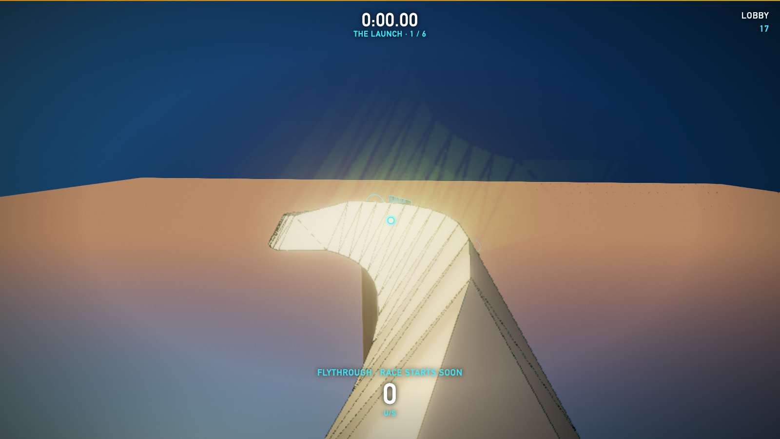 v2: the ground-up rebuild. Neon ramps, a physical sky, a lobby flythrough.