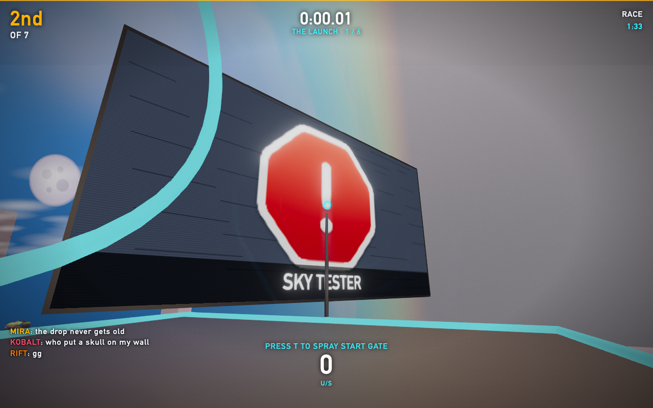 v2.1: a painted spray wall. Press T in front of it and your spray stays until someone paints over it.